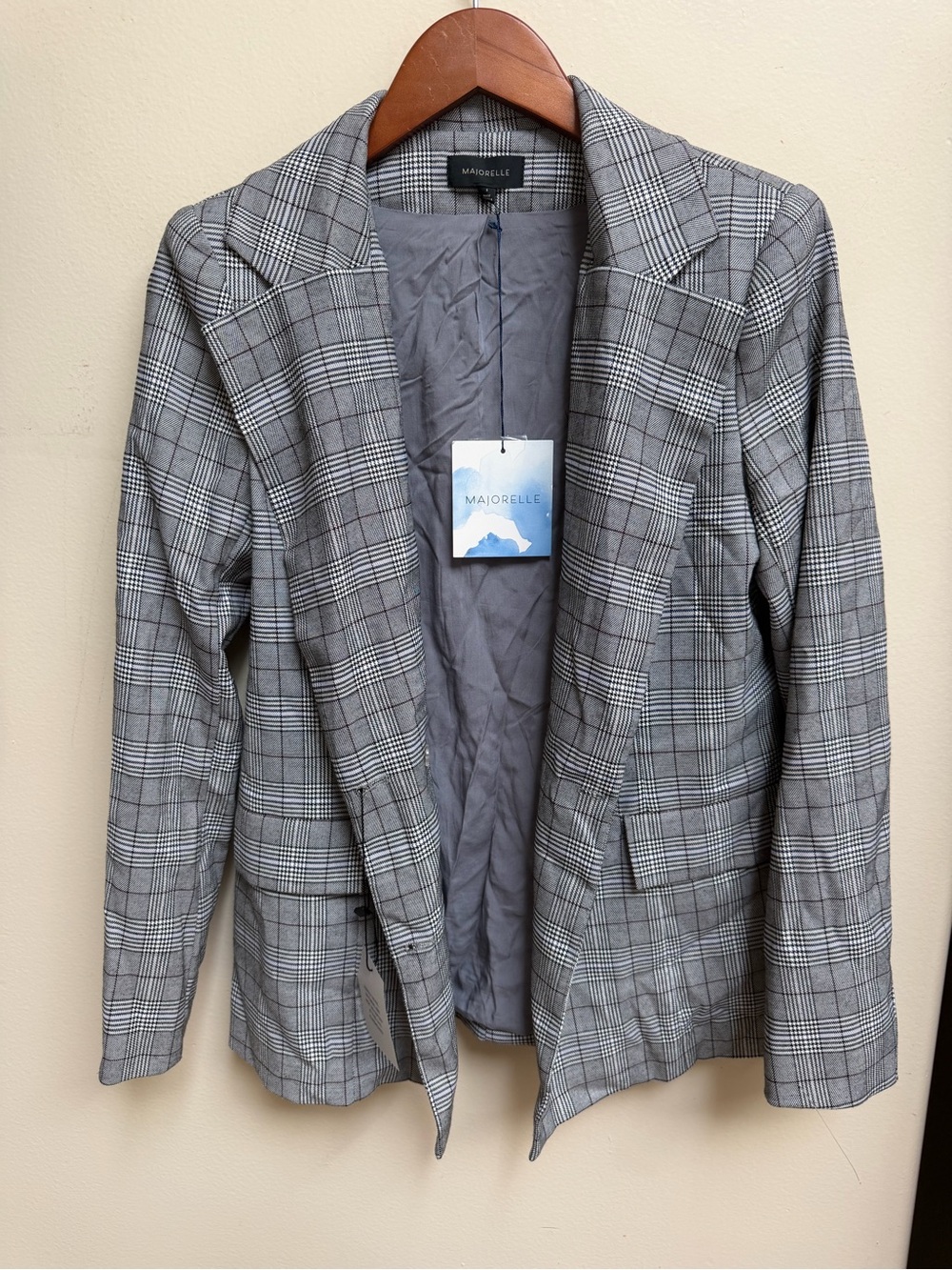 Majorelle Gray Glen Plaid Blazer Jacket